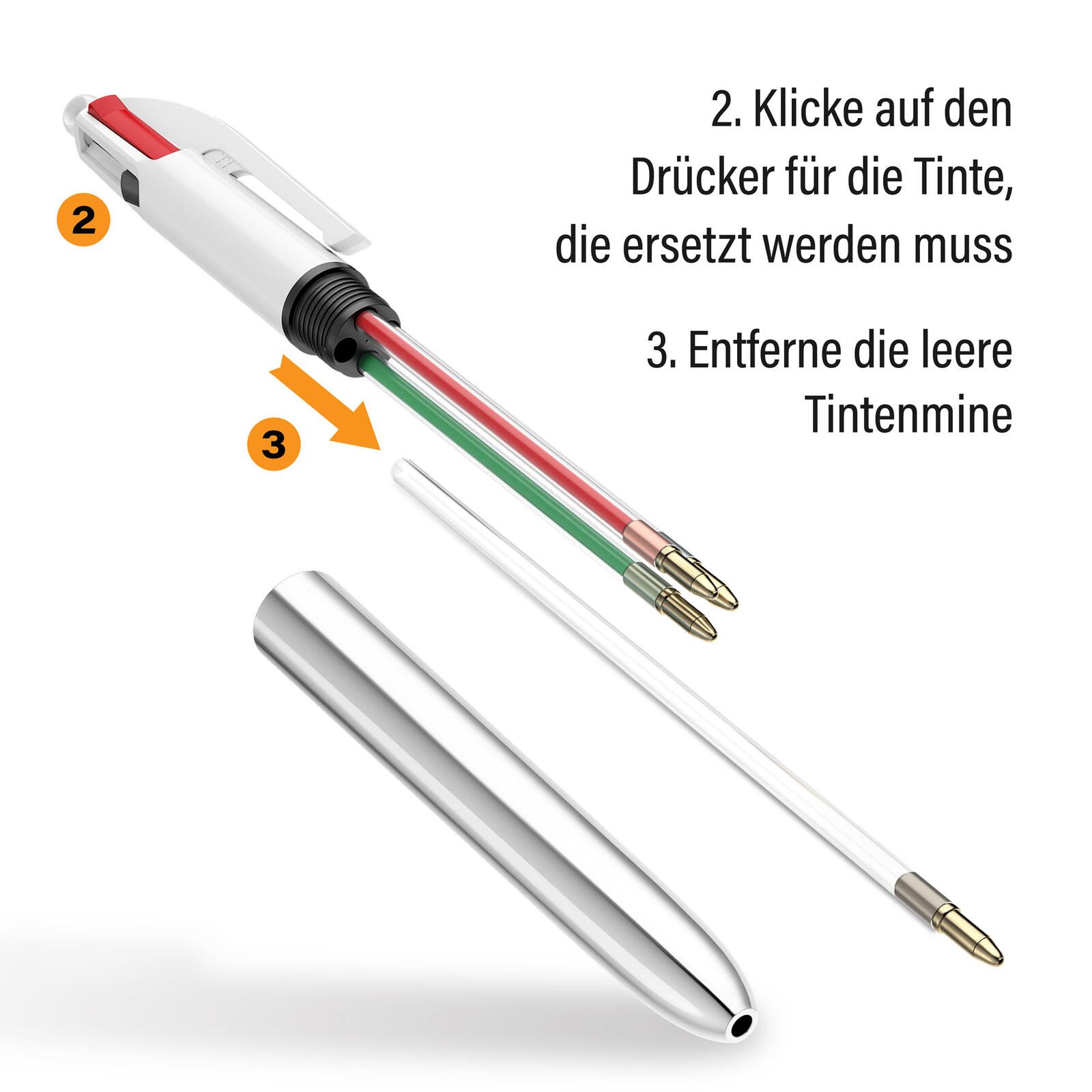 BIC® 4-Farben-Kugelschreiber 0.4 mm Mehrfarbig