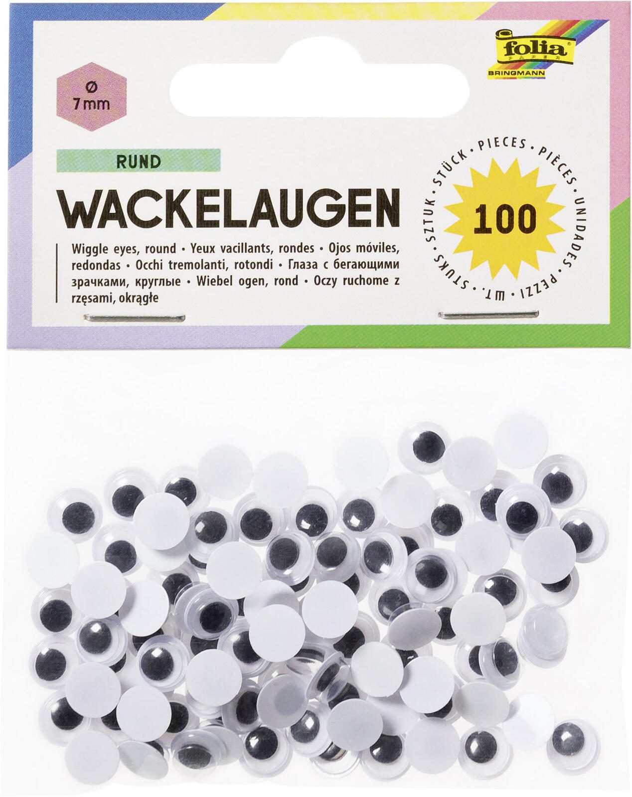 folia Wackelaugen weiß