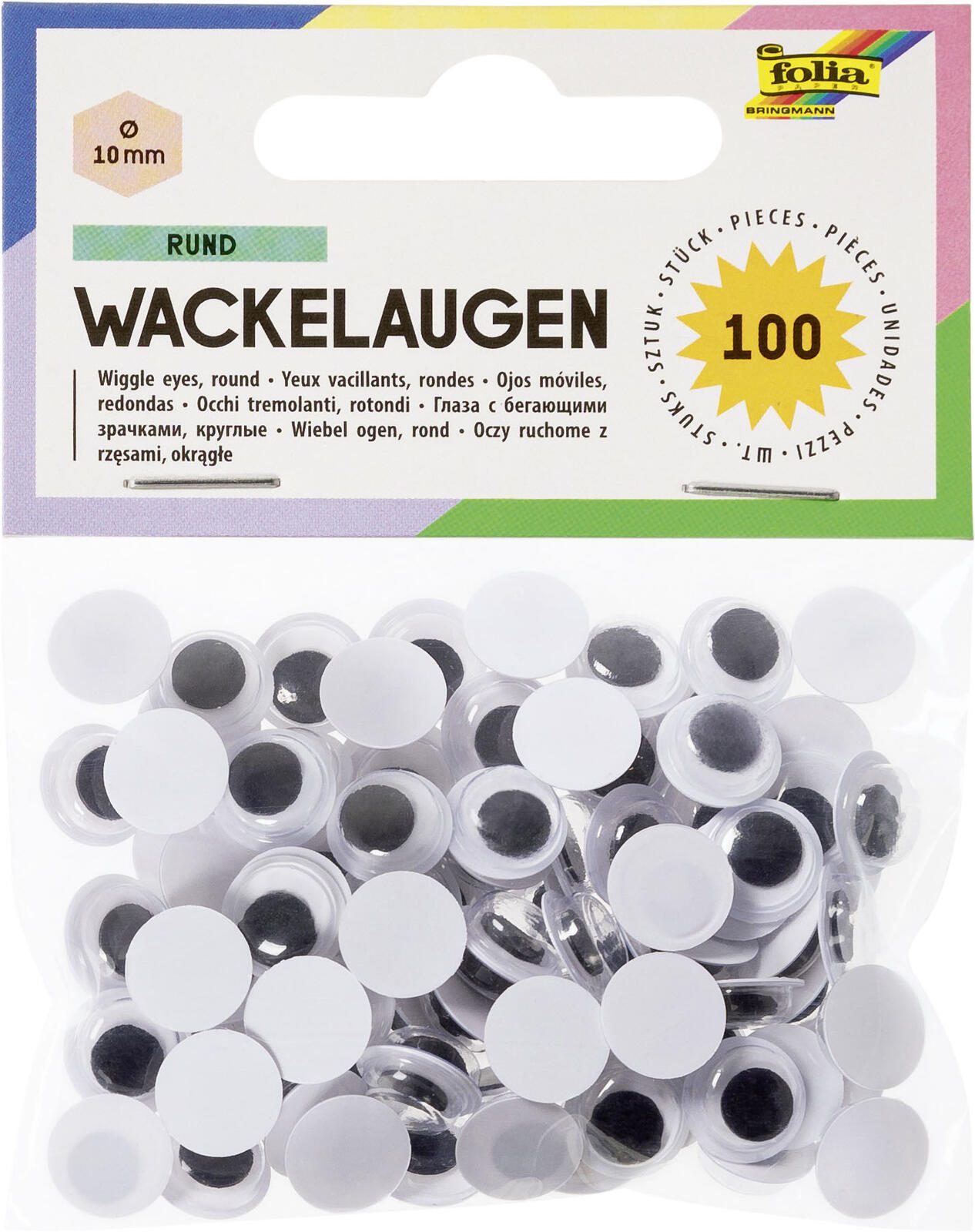 folia Wackelaugen weiß