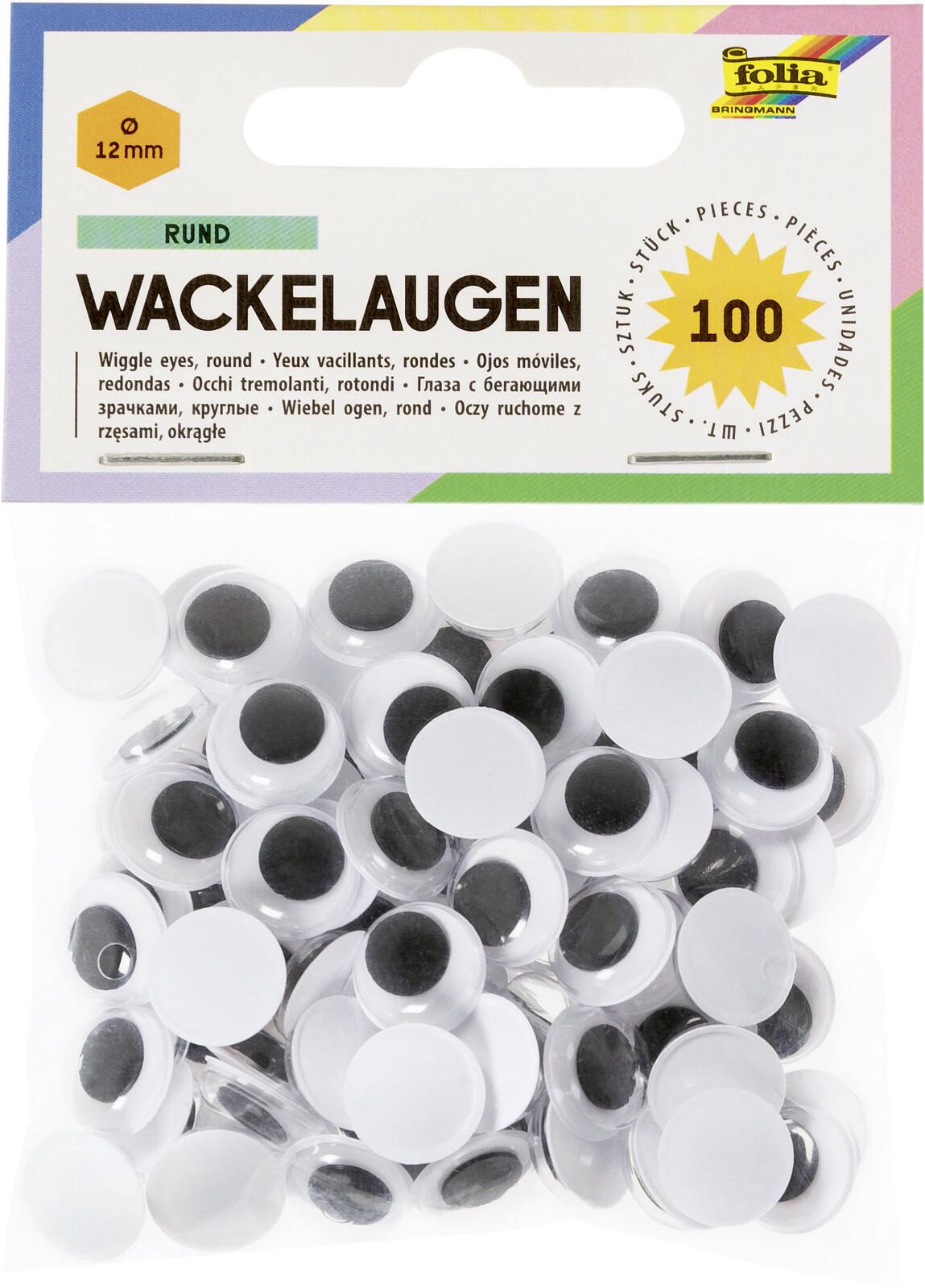 folia Wackelaugen weiß