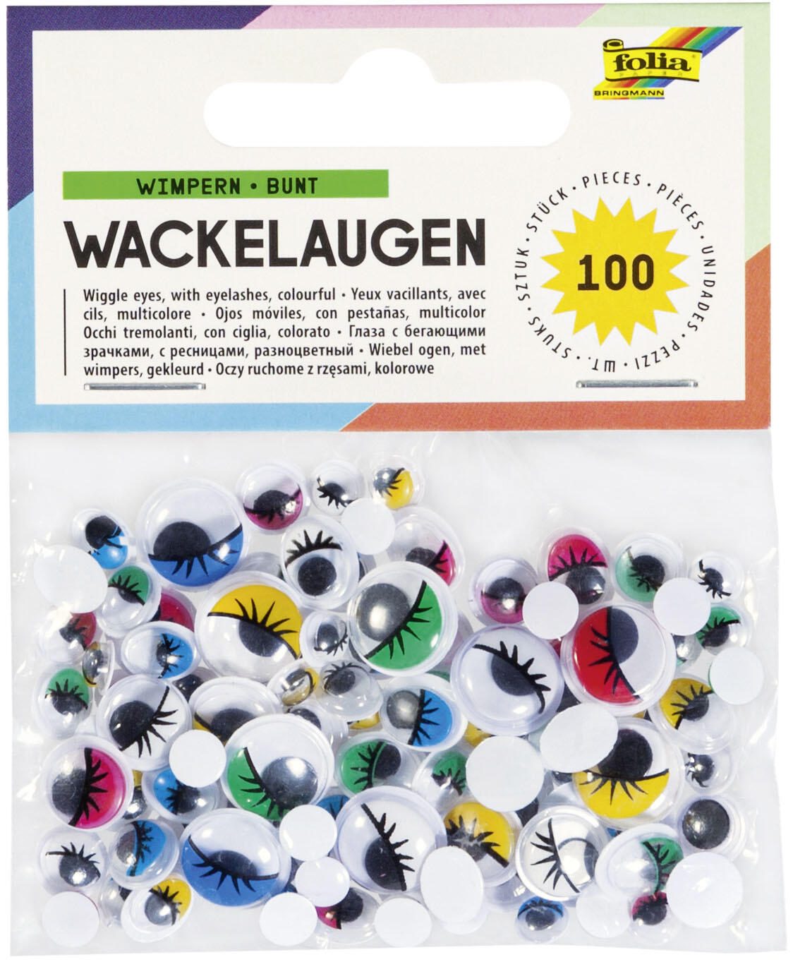 folia Wackelaugen mehrfarbig