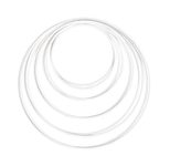 Rayher Metallringe-Set beschichtet weiß