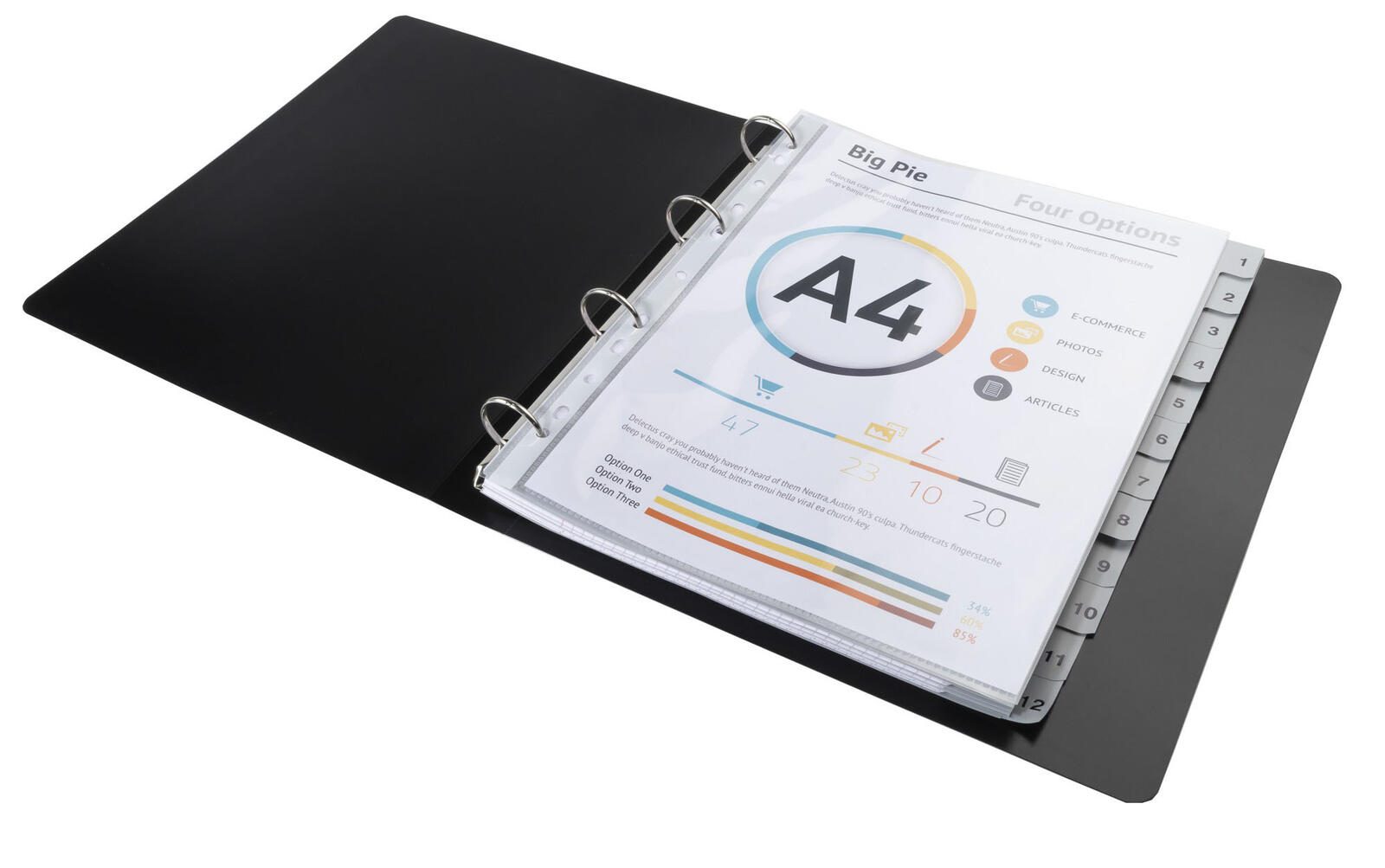 Exacompta Ordnerregister Vollformat, Überbreite 1-12 DIN A4