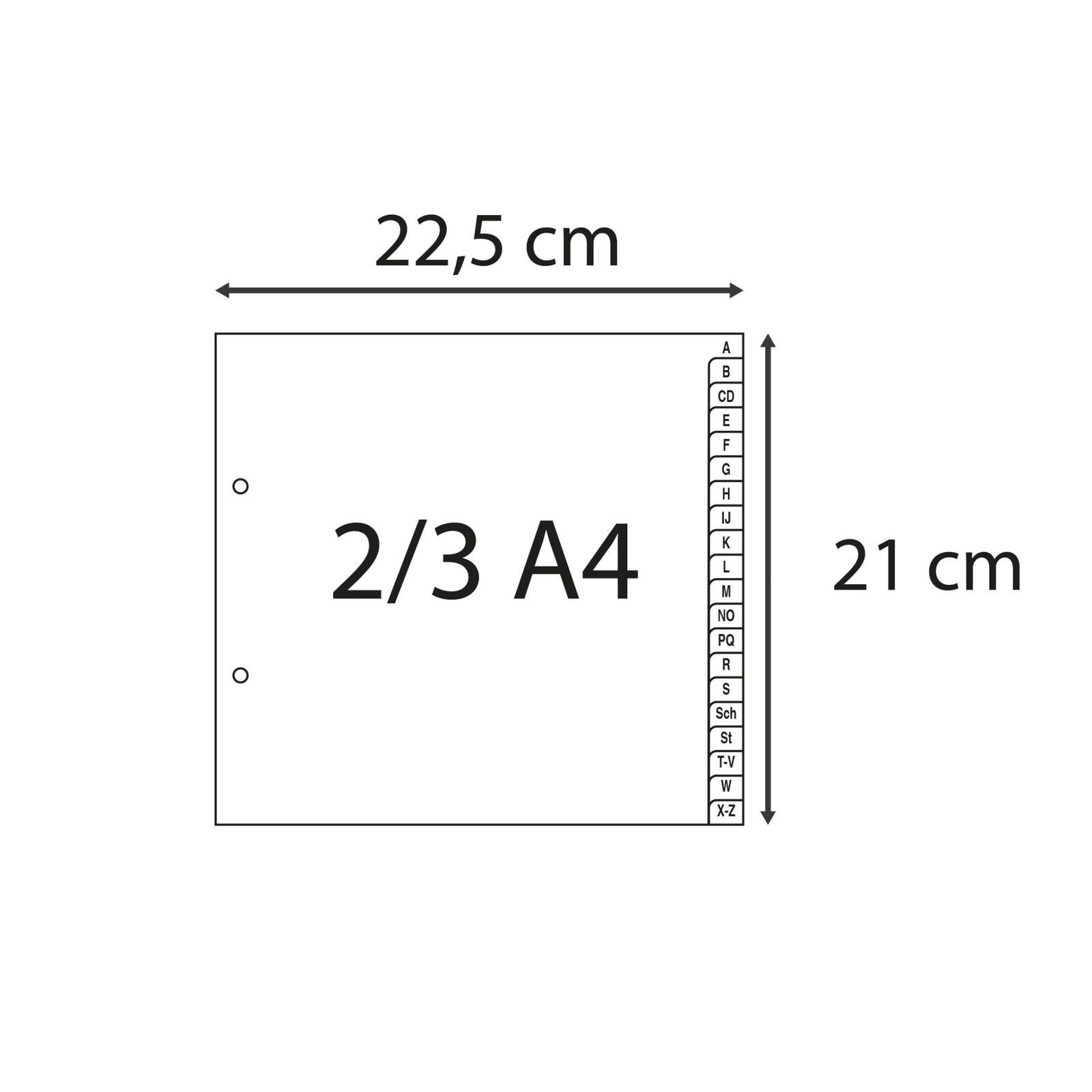 Exacompta Ordnerregister Halbformat A-Z A5