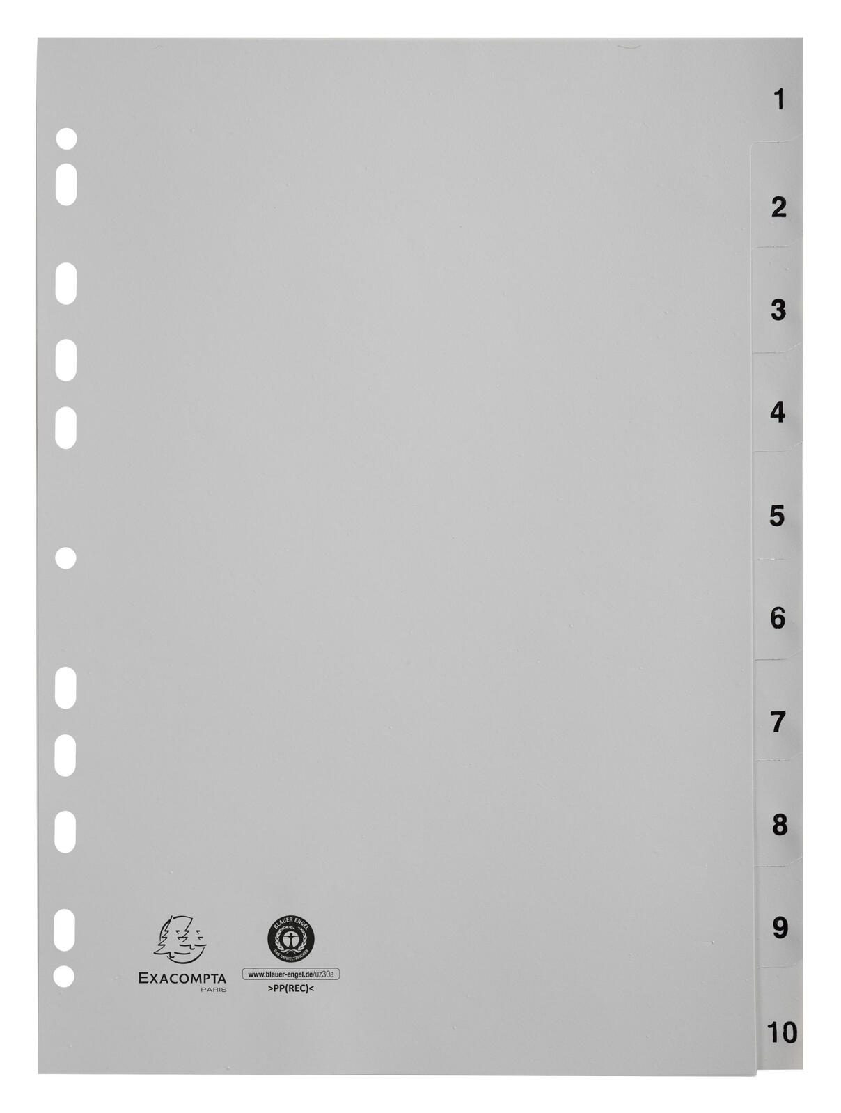 Exacompta Ordnerregister Vollformat 1-10 DIN A4