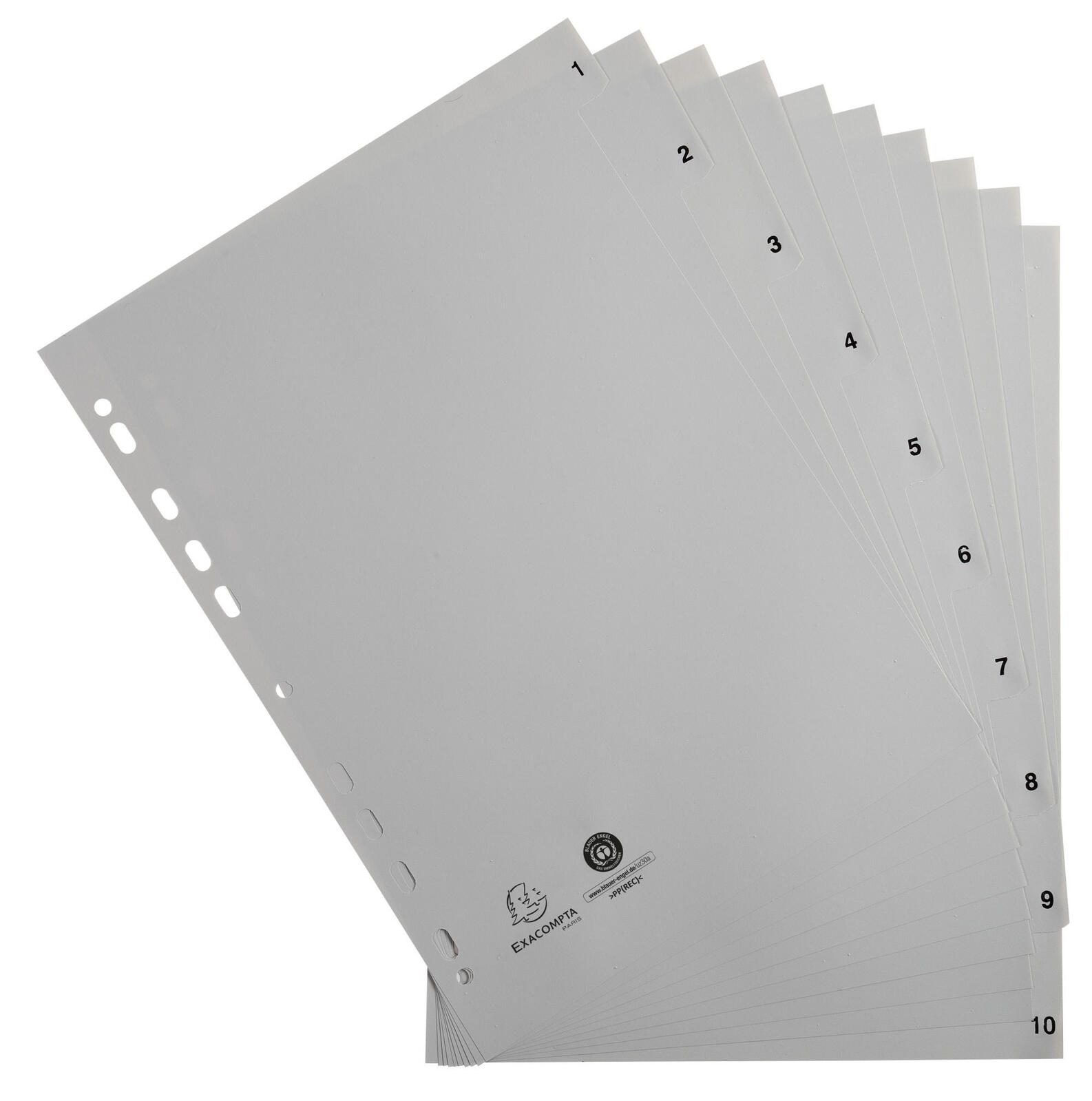 Exacompta Ordnerregister Vollformat 1-10 DIN A4