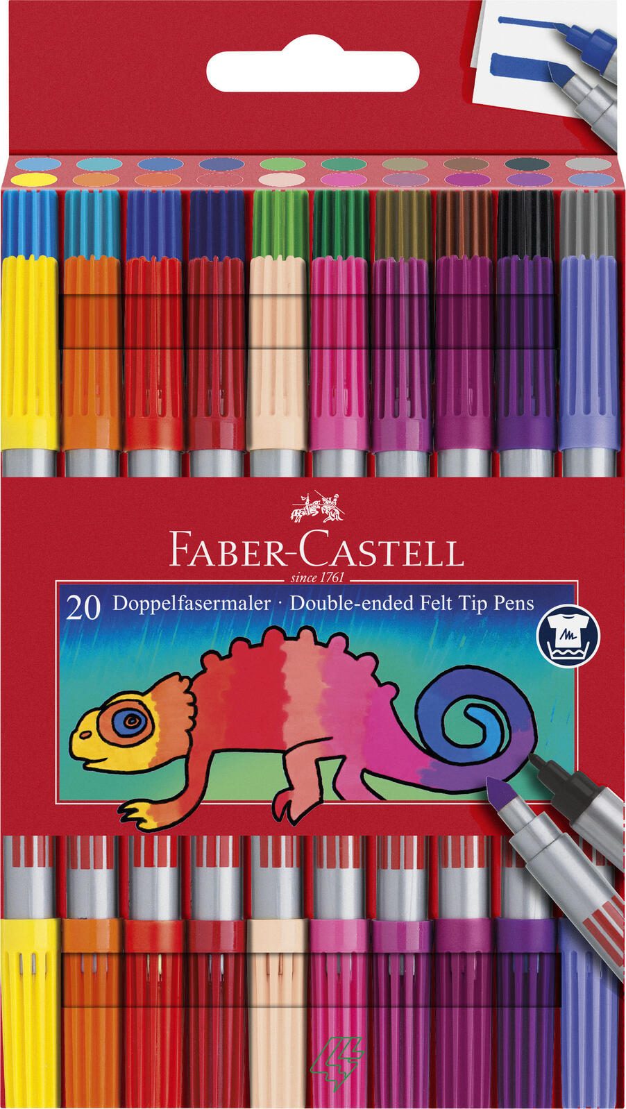 FABER-CASTELL Filzstifte Mehrfarbig 1.0 + 3.0 + 5.0 mm