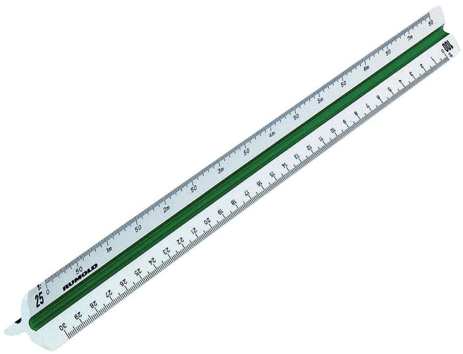 RUMOLD Dreikantlineal 30 cm