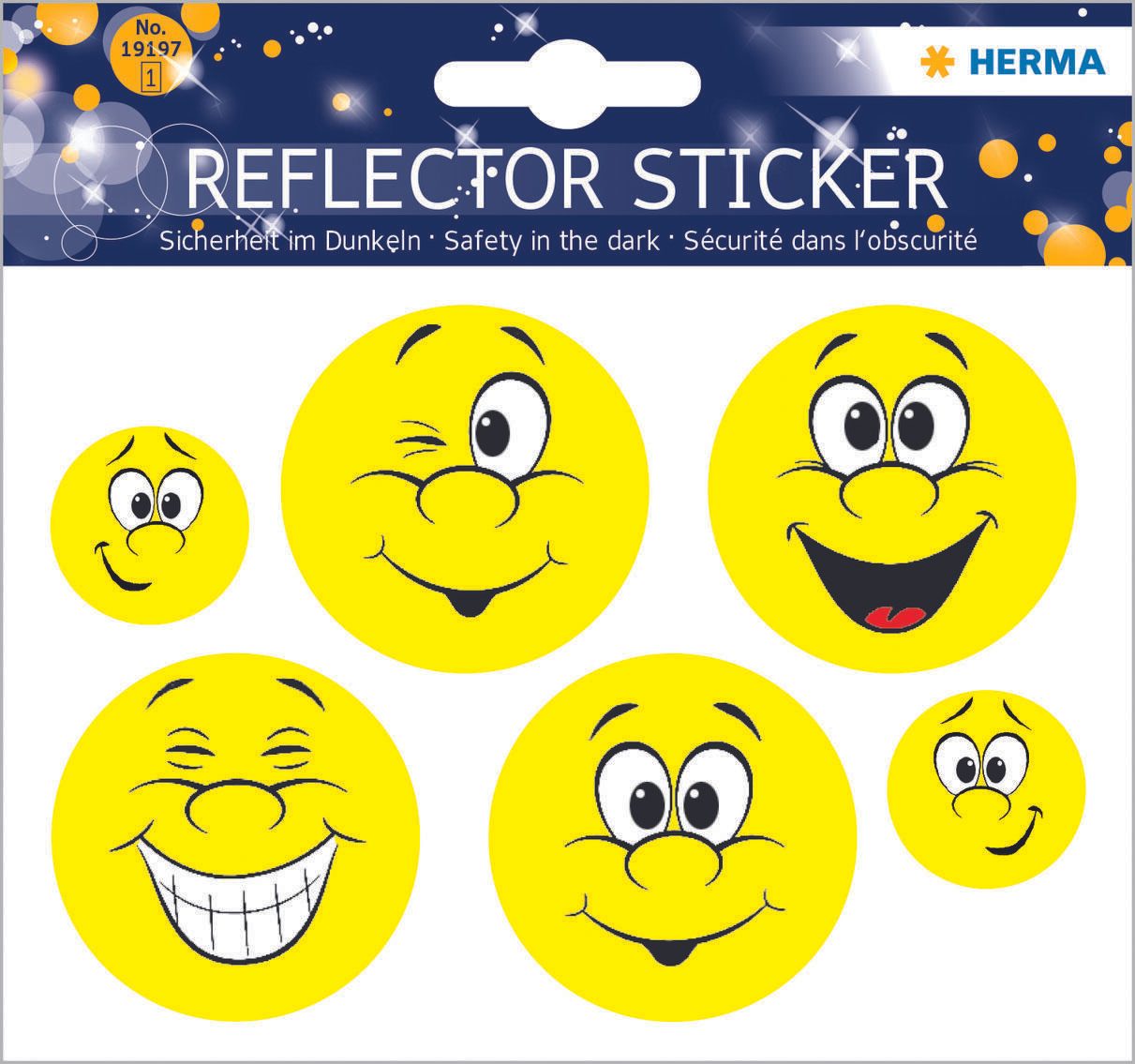 HERMA reflektierende Aufkleber Smiley