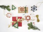 folia Perlen-Set natur, rot, blau