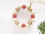 folia Perlen-Set natur, rot, blau