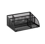 relaxdays Schreibtisch-Organizer 5 Fächer, Metall schwarz