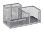 relaxdays Schreibtisch-Organizer 3 Fächer, Metall silber