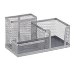 relaxdays Schreibtisch-Organizer 3 Fächer, Metall silber