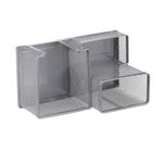 relaxdays Schreibtisch-Organizer 18,5 x 9,5 x 10,0 cm silber