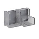relaxdays Schreibtisch-Organizer 18,5 x 9,5 x 10,0 cm silber
