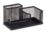 relaxdays Schreibtisch-Organizer 3 Fächer, Metall schwarz
