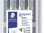 STAEDTLER Pigment Liner 308 Fineliner 0.1 + 0.3 + 0.5 + 0.7 mm Schwarz