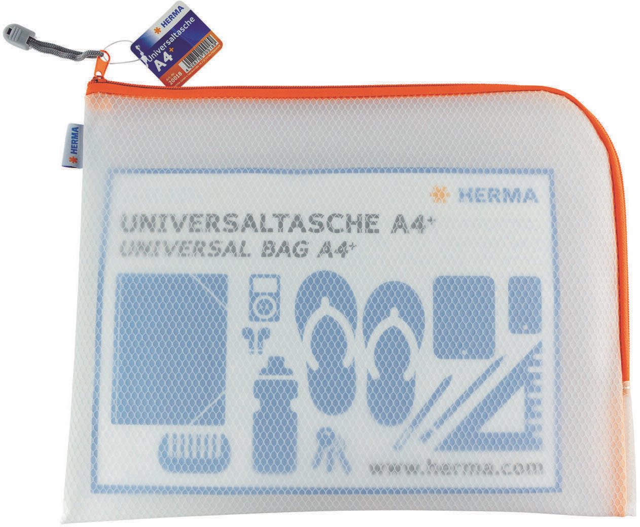 HERMA Reißverschlussbeutel A4 transparent