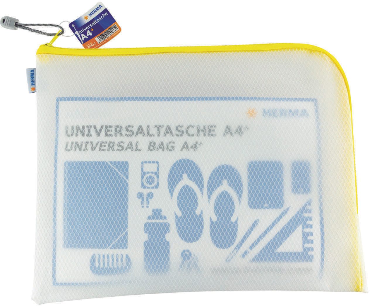 HERMA Reißverschlussbeutel A4 transparent