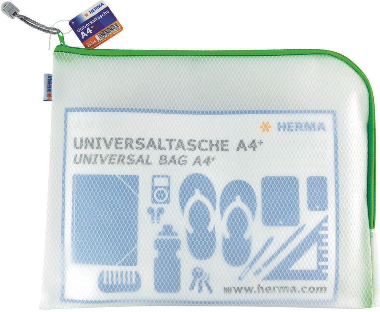 HERMA Reißverschlussbeutel A4 transparent