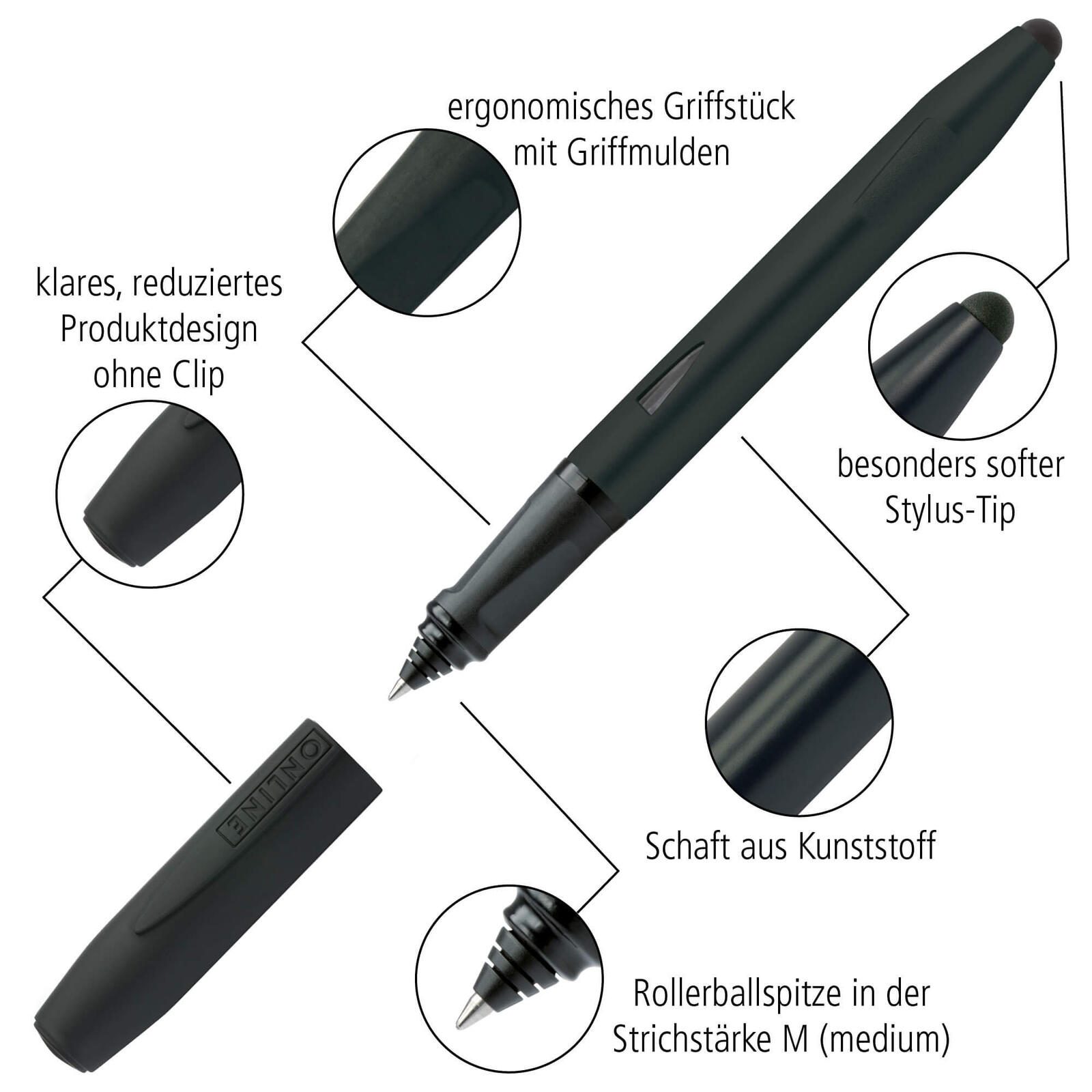 ONLINE® Switch Nero Tintenroller 0.5 mm Blau