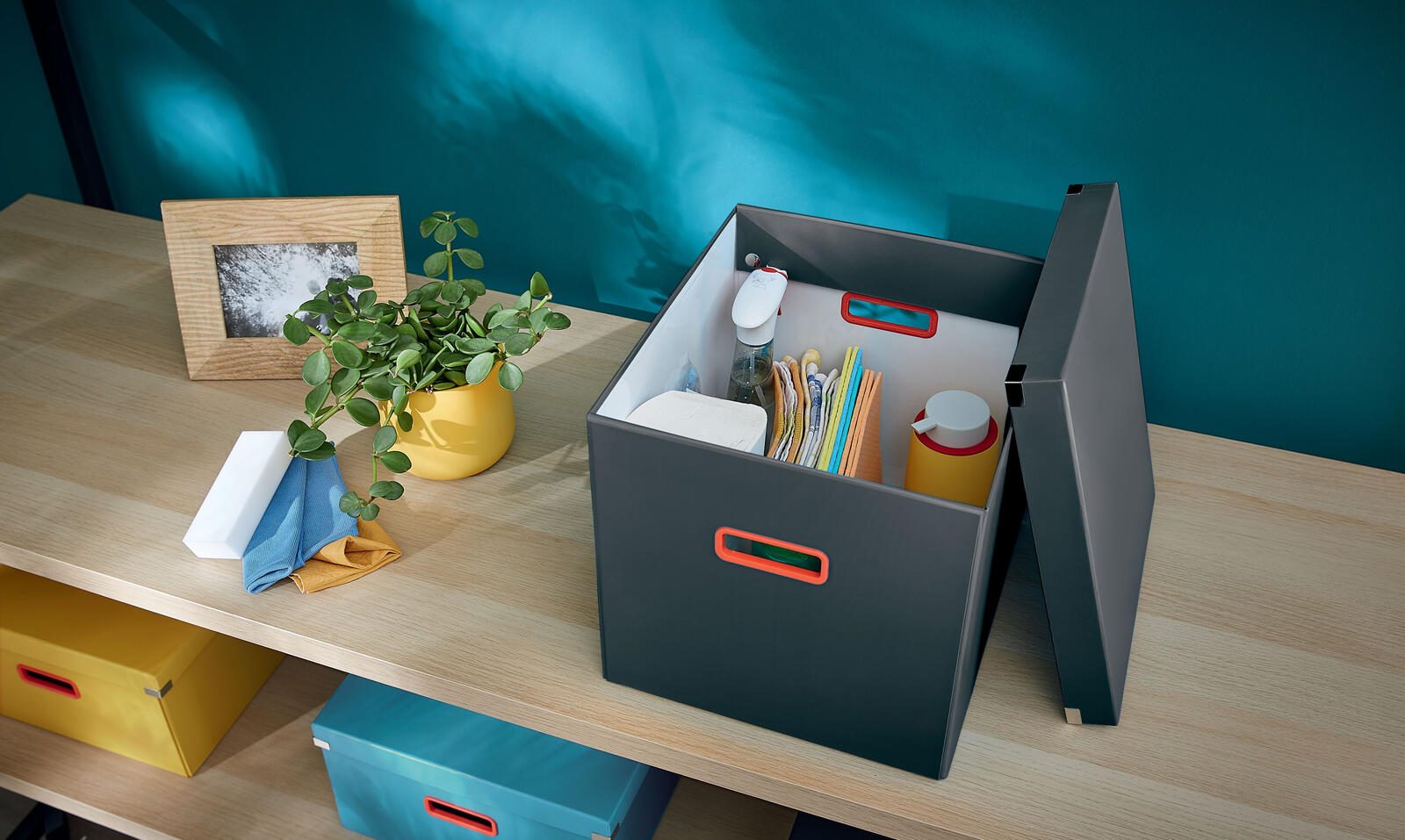 LEITZ Aufbewahrungsbox Click&Store 32,5 l - 32,0 x 36,0 x 31,0 cm grau