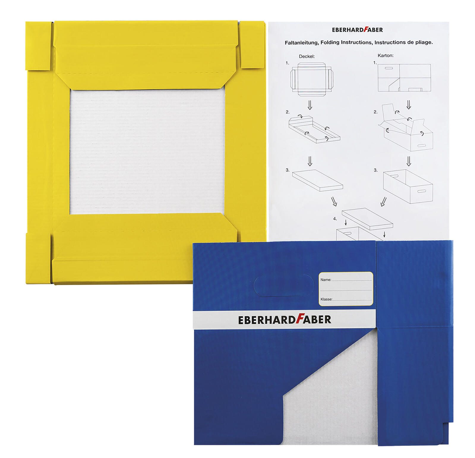 EBERHARD FABER Aufbewahrungsbox Schulstarter Box 22,0 x 31,0 x 10,0 cm blau, gelb