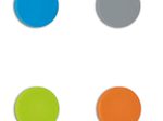 MAUL Magnete Ø 3,26 x 0,98 je 1x blau, grau, grün, orange