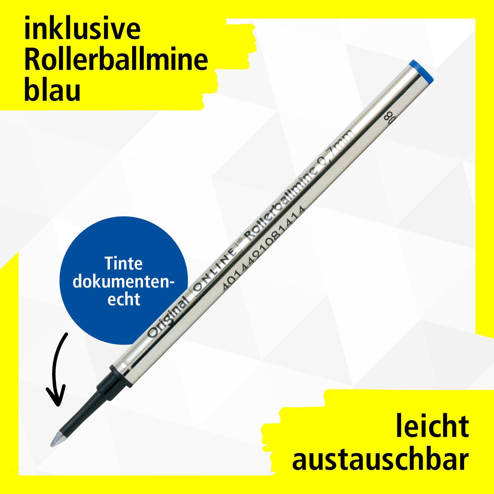 ONLINE® Tintenroller 0.75 mm Blau