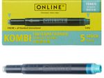 ONLINE® Tintenpatronen für Füller türkis-blau