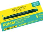 ONLINE® Tintenpatronen für Füller türkis-blau