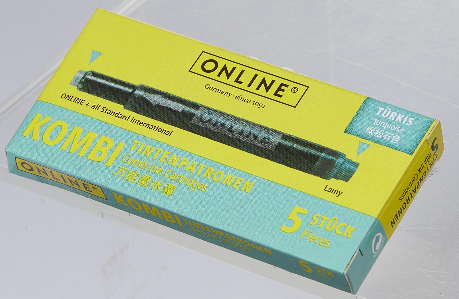 ONLINE® Tintenpatronen für Füller türkis-blau