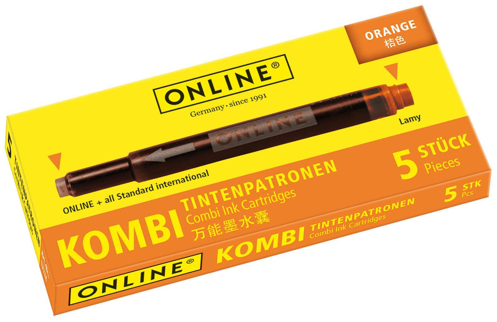 ONLINE® Tintenpatronen für Füller orange