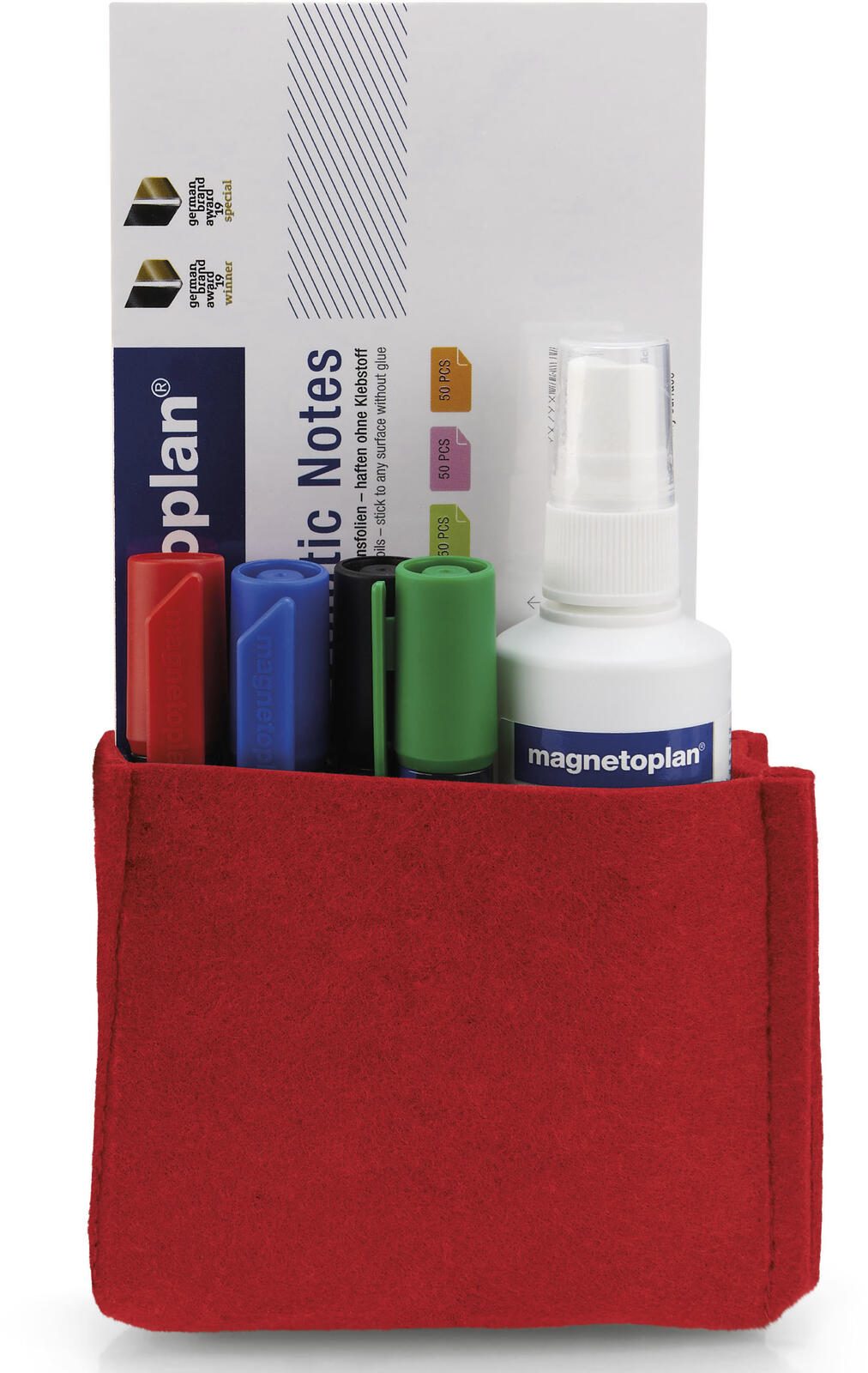 magnetoplan Stiftehalter 13,0 x 6,0 x 10,0 cm rot