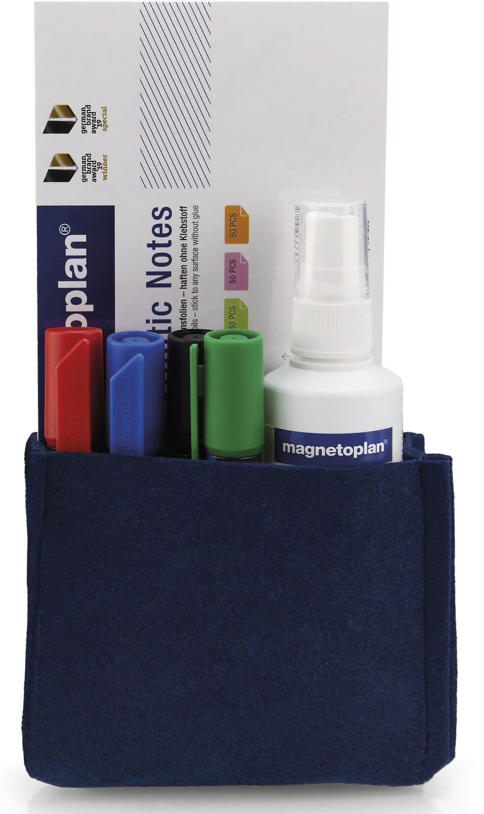 magnetoplan Stiftehalter 13,0 x 6,0 x 10,0 cm blau