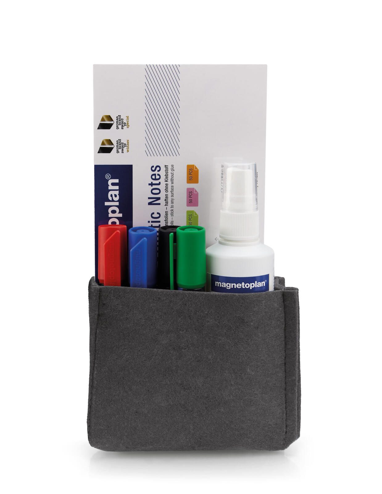 magnetoplan Stiftehalter 13,0 x 6,0 x 10,0 cm grau