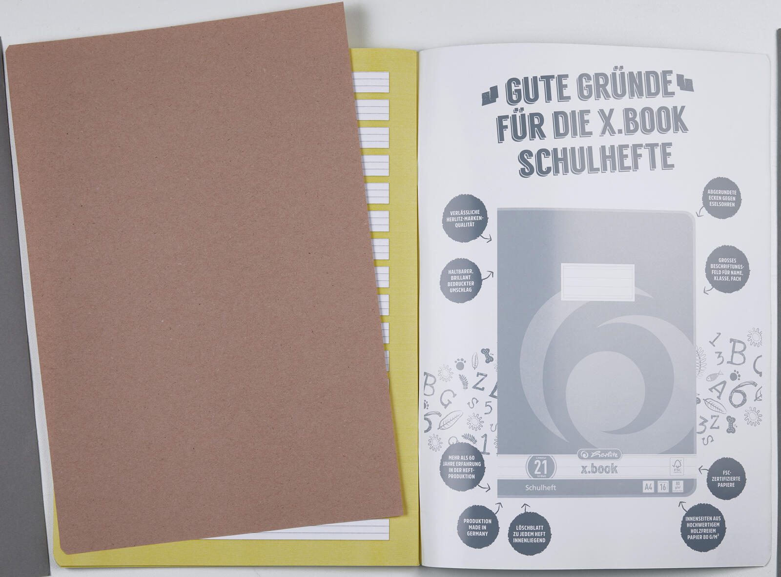 herlitz Schulheft liniert DIN A4 32 Blätter