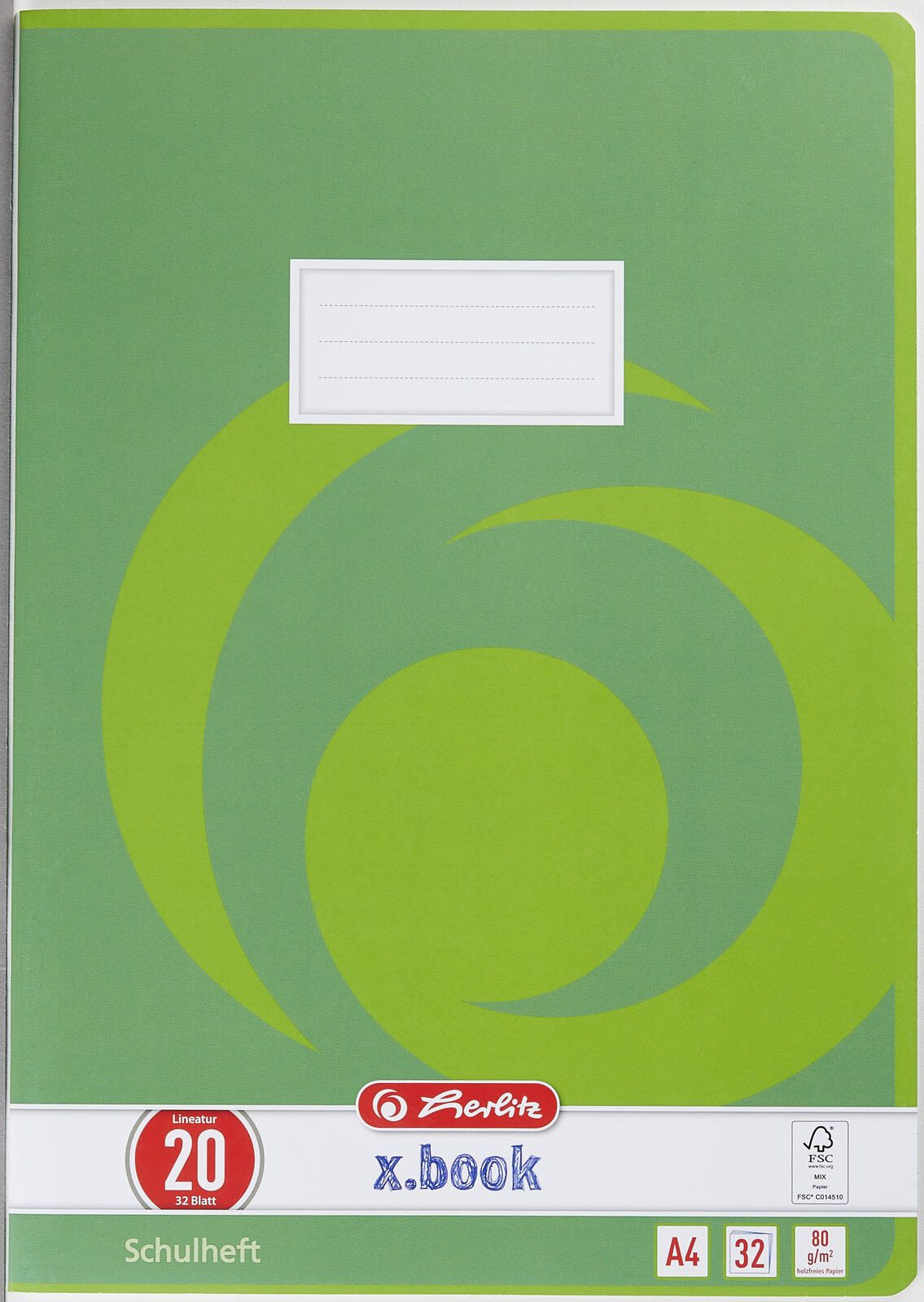 herlitz Schulheft blanko DIN A4 32 Blätter