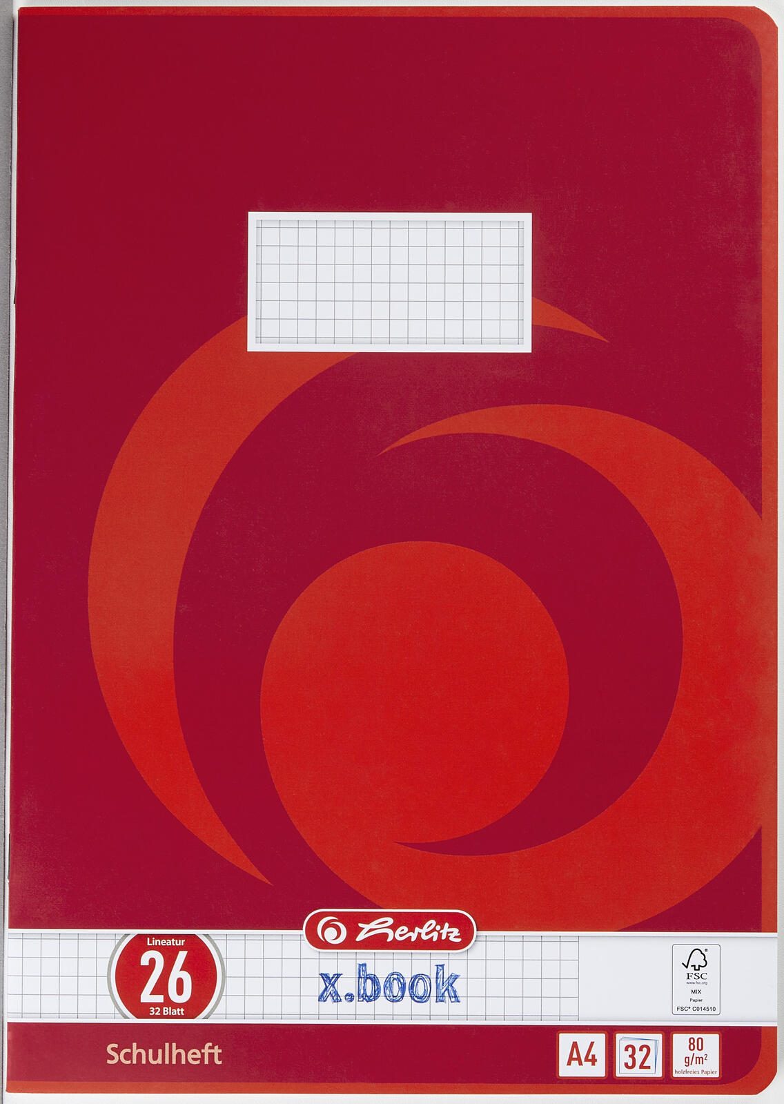 herlitz Schulheft kariert DIN A4 32 Blätter
