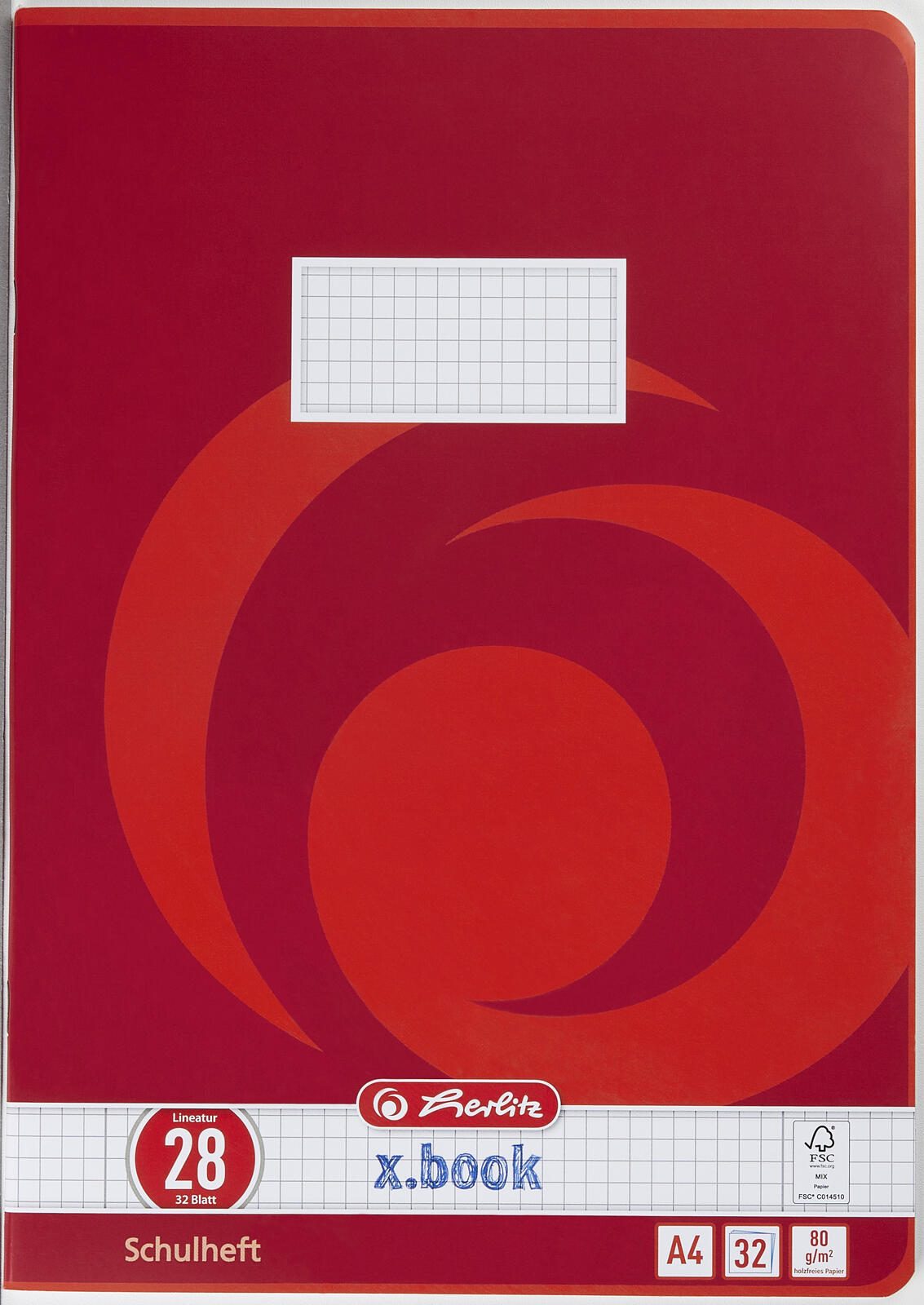 herlitz Schulheft kariert DIN A4 32 Blätter