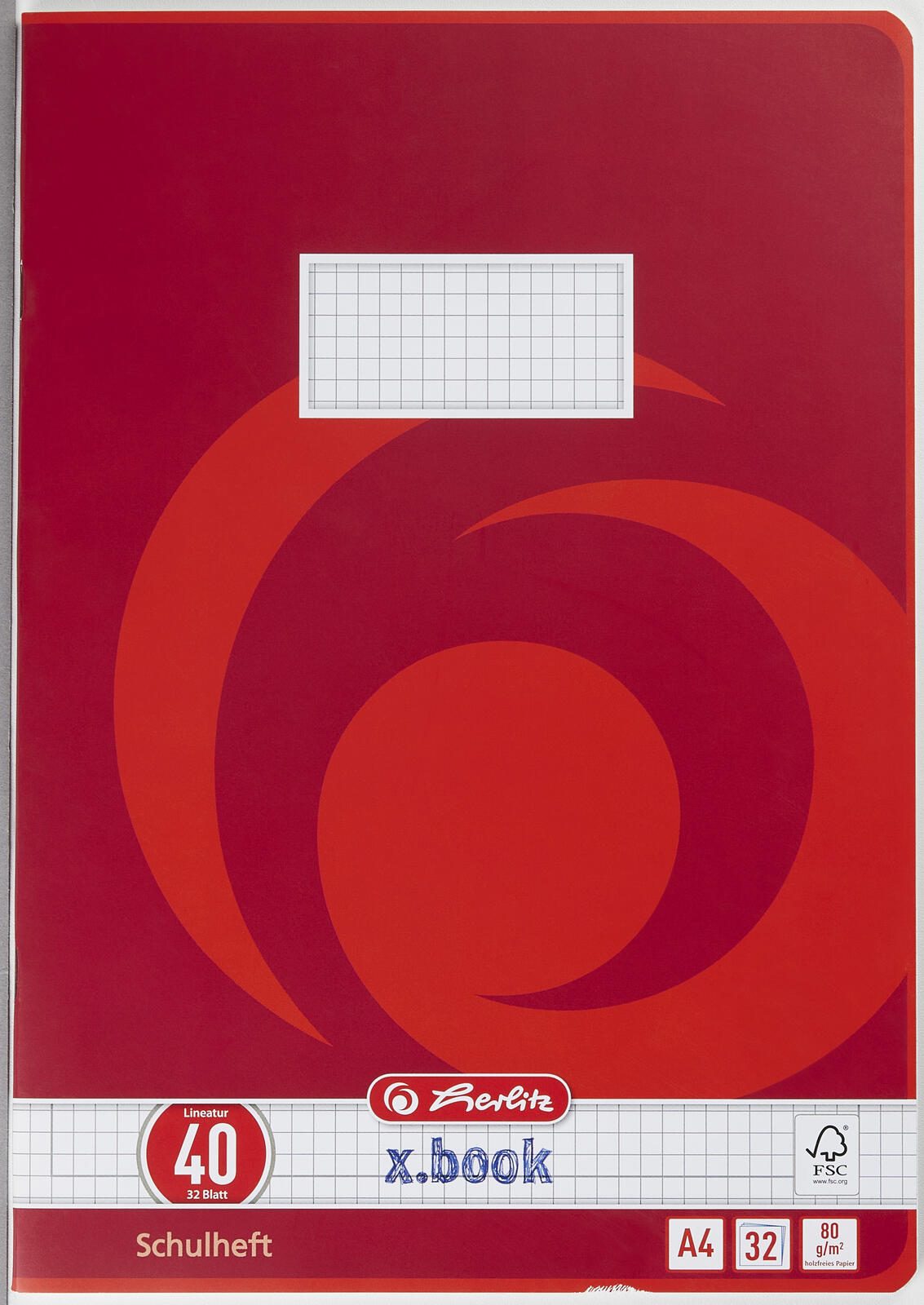 herlitz Schulheft kariert DIN A4 32 Blätter
