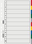 BRUNNEN Ordnerregister Vollformat blanko DIN A4