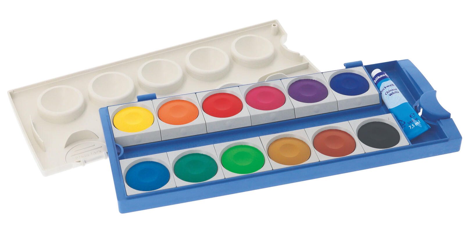 Pelikan Wasserfarbkasten 12 Farben und 1 Tube Deckweiß