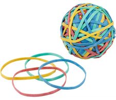 WIHEDÜ Gummibänder 6 cm 100 g farbig