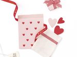 folia Geschenkbänder Rosy Love rot/weiß