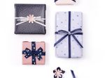 folia Geschenkbänder Blue Velvet blau