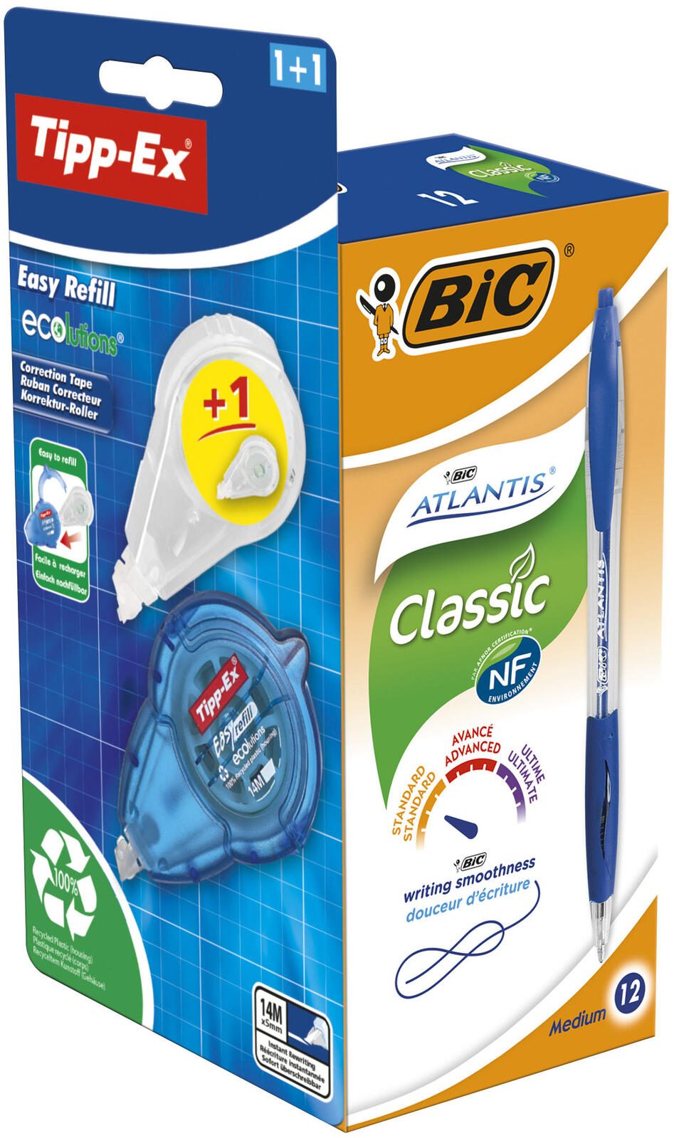 BIC® Kugelschreiber-Set 0.4 mm Blau