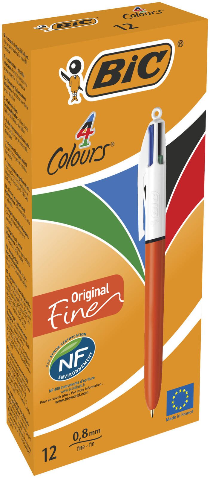 BIC® 4-Farben-Kugelschreiber 0.4 mm Mehrfarbig