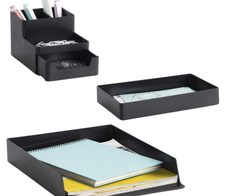 Zeller Schreibtisch-Organizer 15,3 x 11,2 x 9,3 cm schwarz